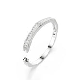 Matrix bangle, Baguette cut, Octagon shape, White, Rhodium plated